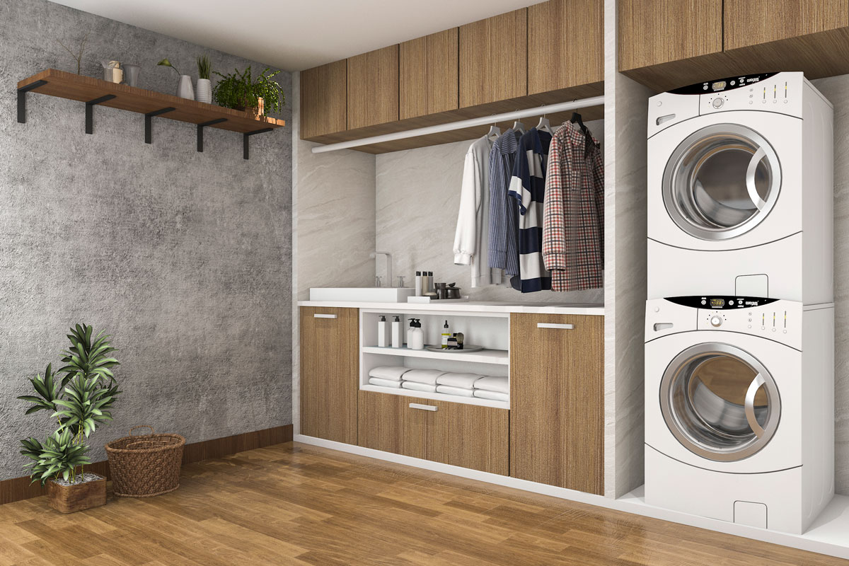 Organized laundry room